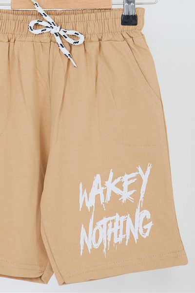 TOFİSA Boy's Mink Printed Shorts - 27343