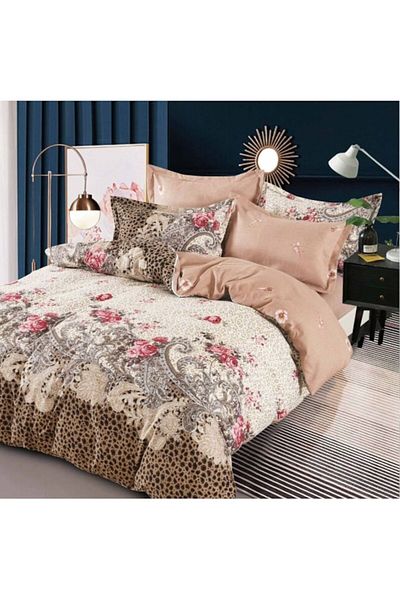 OEM Double Bed Linen, 6 Pieces, 245x250 cm, Regal Print, Multicolor