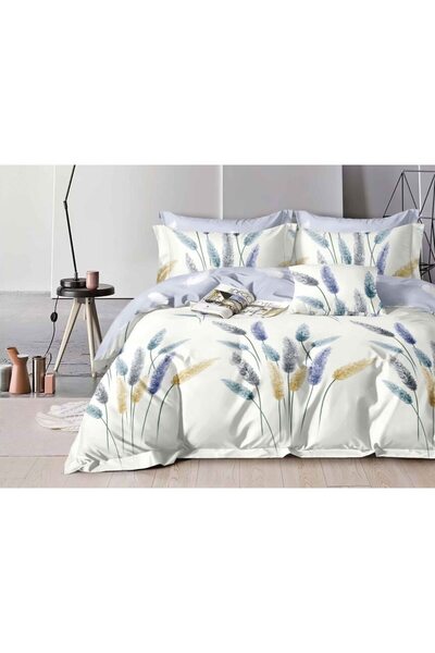 OEM Double Bedding Set, 2 persons, 4 pieces, 240x250 cm, Lagurus Print