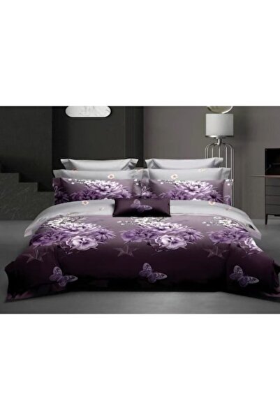 OEM Set de lenjerie de pat dublă 6 piese, 2 persoane, 180x200 cm, multicolor, M6