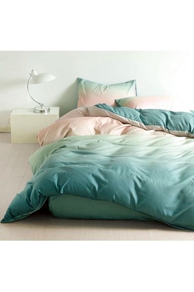 OEM Bed Linen, Finet, Gradient, 4 pieces, Single Person, 155x200cm, Duck Egg Green-Beige