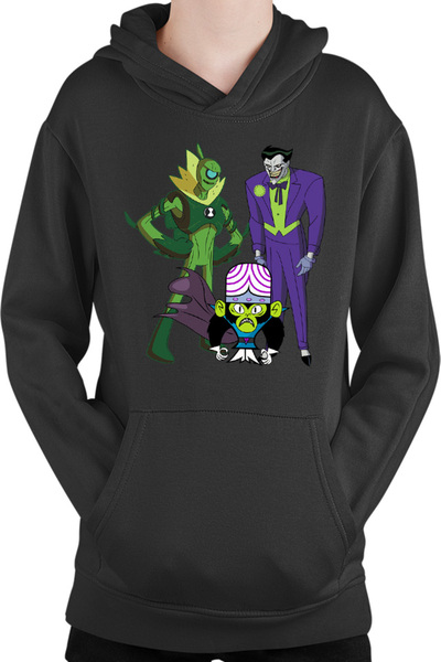 OEM Παιδική Φούτερ με Κουκούλα Ben10 Joker Marvel Powerpuff Mojo Jojo