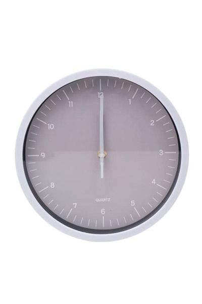 OEM Ceas de perete PVC/Sticlă, 25x25 cm Alb