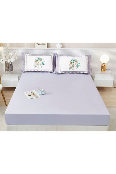OEM Bed sheet set, Finet, 3 pieces, 2 persons, 160x200cm, Lilac-Multicolor