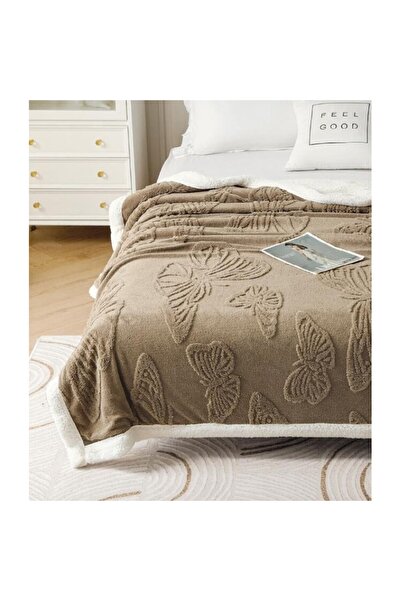 OEM Patura Imblanita, Cocolino, Fluturi 3D Elegant, 200x230cm, Maro