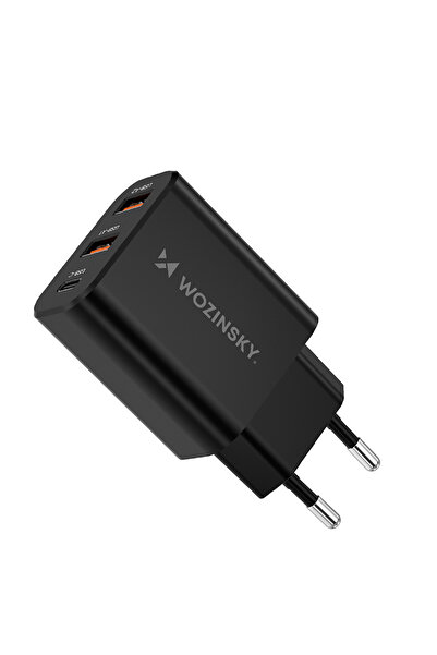 WOZINSKY Încărcător de perete USB-C 30W 2x USB-A - Negru