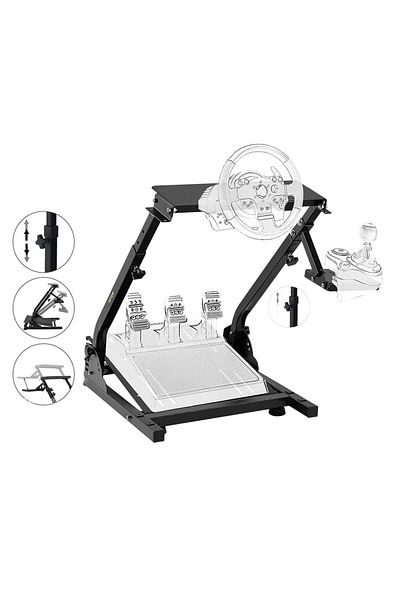 GearZone Gaming Simulator Racing Steering Wheel Stand, Not Including Wheel、Shifter and Pedals