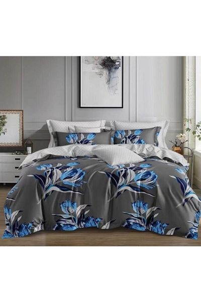 OEM Lenjerie de pat dublu, 6 piese, 2 persoane 180x200 cm, multicolor, M2