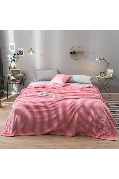 OEM Patura Cocolino, 2 persoane, 200x230cm, Uni, Roz