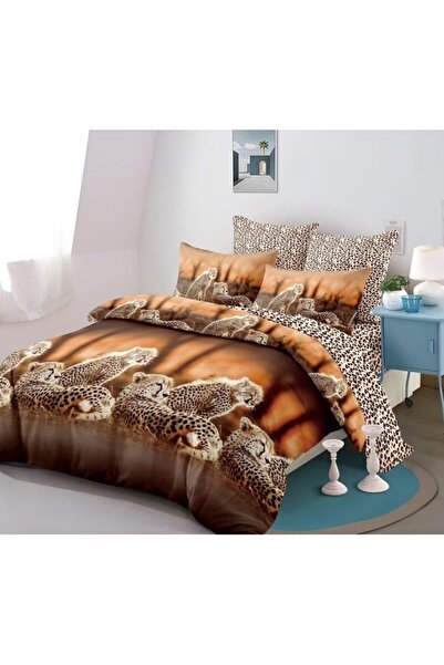 OEM Double Bed Sheet, Spring, 6-piece, 2 persons, 235x250cm, Finet, Jungle, Multicolor