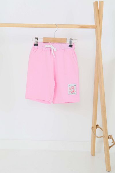 TOFİSA Girl's Pink Printed Shorts - 27332
