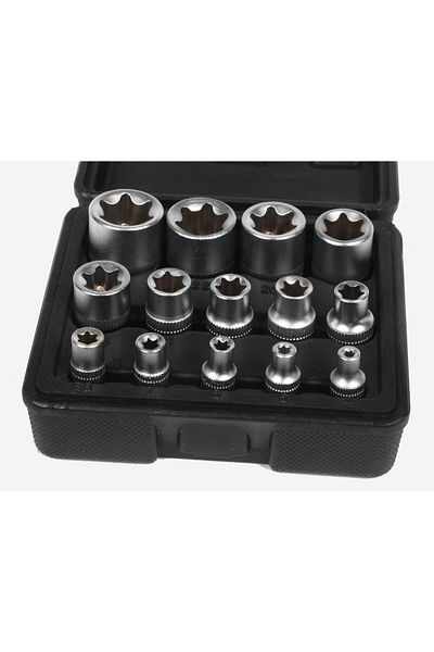 Bass Polska Zestaw nasadek torx 1/2", 3/8", 1/4" E4-E24 14szt.