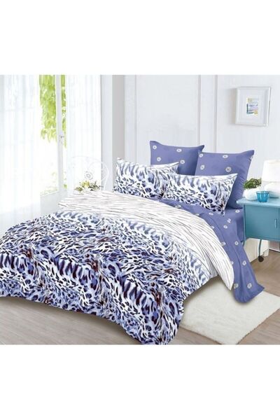 OEM Bed Linen Set, Finet, 6 Pieces, 2 Persons, 230x250cm, Animal Print, Multicolor