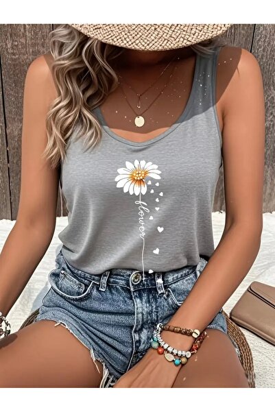 FUFLUNS ΓΥΝΑΙΚΕΙΟ T-SHIRT HOWER CHAMOMILE PRINTED