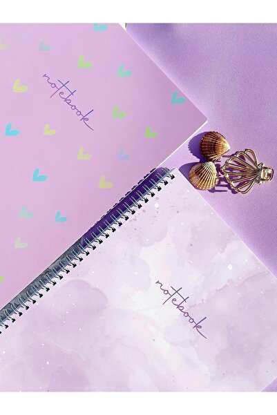 Pink notes مجموعة من 2 دفاتر مدرسية مسطرة حلزونية مقاس A4 - 80 ورقة مسطرة مجموعة من 2