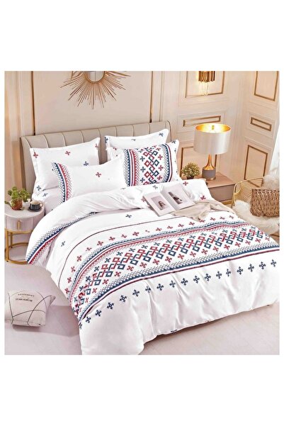 JOJO HOME Bed linen, traditional, M5, 4 pieces, 1 person, 155x230cm, Finet, Multicolored white