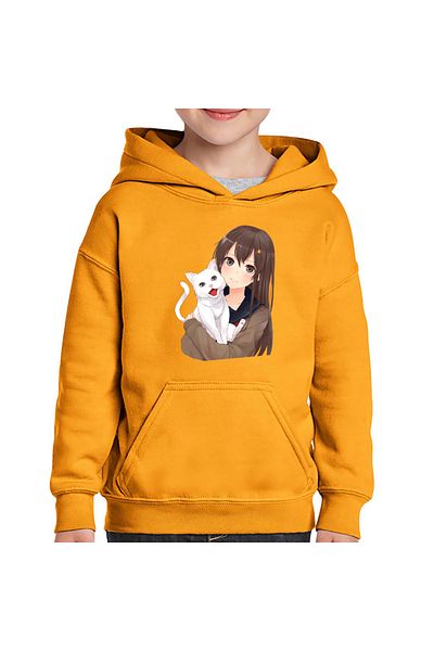 OEM Hanorac copii Haikyuu Cat Pisica Alba Anime Dragobete
