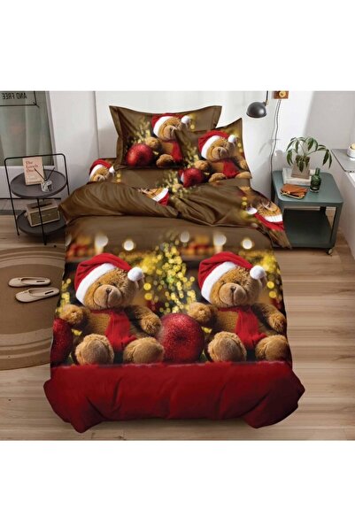 OEM Bed Linen, Finet, Single, 4 Pieces, Cute Teddy Bear, 155x220cm, Multicolor