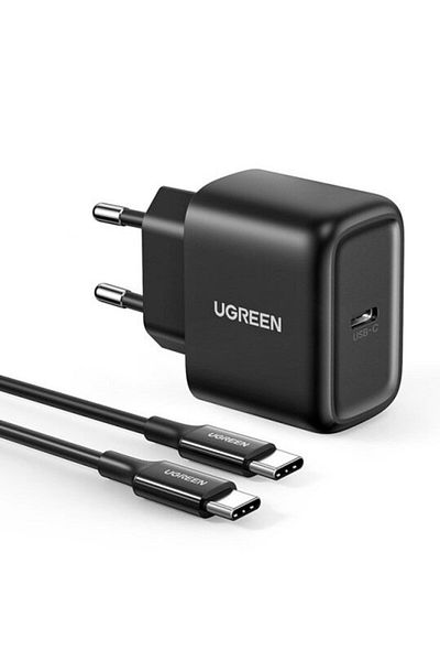 Ugreen Ładowarka sieciowa do telefonu USB-C 25W PD + kabel USB-C 2m czarny