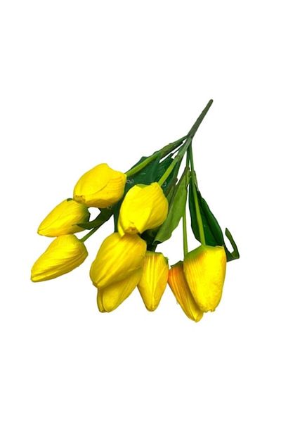 OEM Bouquet of Tulip Buds, 9 Stems, 40x20 cm Yellow