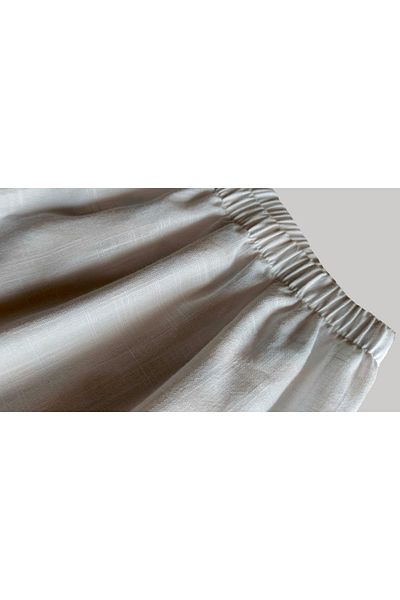 By Piera 100% Cotton Linen Trouser Skirt Shaped Underwear Lining Knee Length Ecru