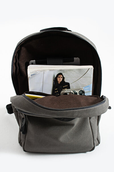 KASVA DERİ Premium Canvas Fabric Backpack Business Bag 1St Class Quality Fabric Bag