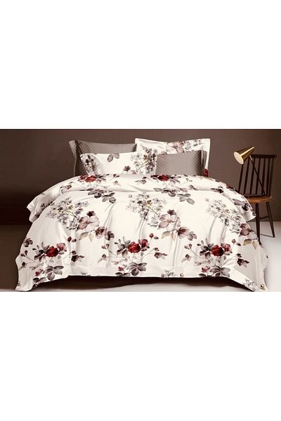 OEM Double Bed Linen, Finet, 6 Pieces, 2 Persons, Colorful Flowers Print, 250x230cm