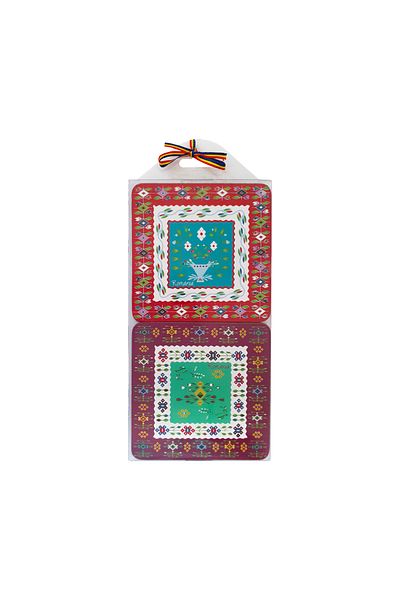 Magnetella Coasters, traditional Romanian gifts, Oltenecian Carpet, MB114