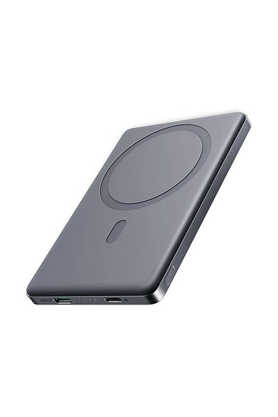 Joyroom Powerbank 5000mAh USB-C 20W PD i ładowaniem indukcyjnym 15W - szary