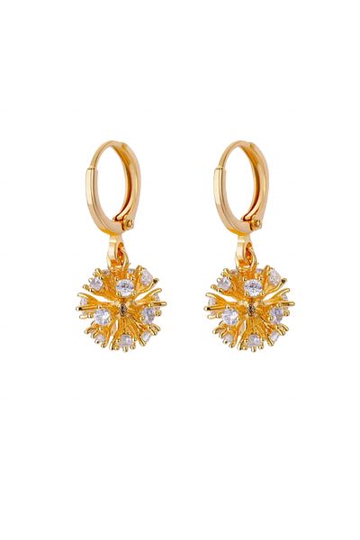 Eva Grace Clarice earrings, gold, made of stainless steel, decorated with zirconia