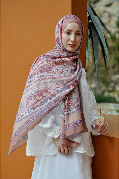 MSCARFS Bourri Pattern Cotton Voile Silk Shawl