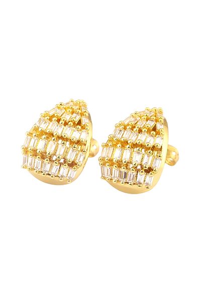 Eva Grace Beverly earrings, gold, with zirconia, teardrop-shaped - Boheme Collection