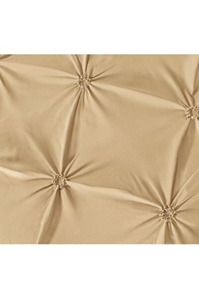 JOJO HOME Double bed linen set, Plain, pleated embroidery, 6 pieces, Finet, 230x250cm, coffee color