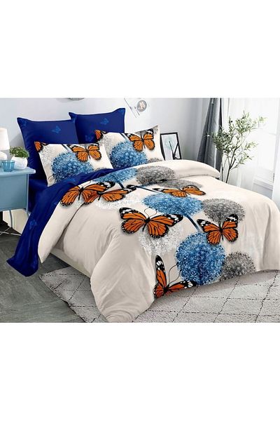 OEM Double Bedding Set, Spring, Finet, 6 Pieces, Two Persons, Butterfly and Dandelion Print, 180x200cm,