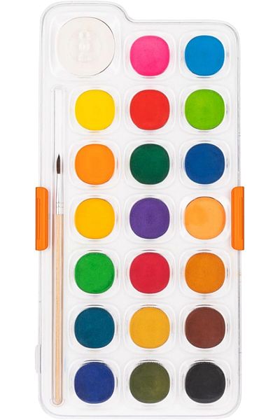 Deli Water Color Cake Paint 21 Color+Brush (EC10-21)