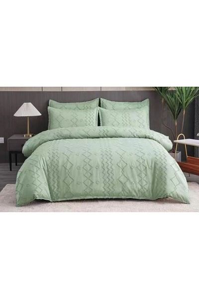 OEM Double Bed Linen, Sonia-Home, Egyptian Cotton, Uni, M2, 6 Pieces, 2 Persons, 220x240cm, Duck Egg Gre