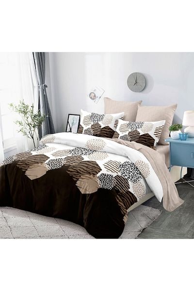 OEM Double bed linen set, elastic sheet, Finet, 6 pieces, 2 persons, Animal Print, 180x200cm