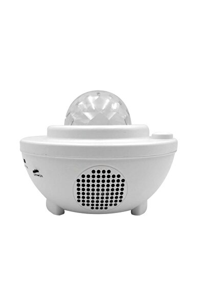 Bass Polska Proiector de stele cu difuzor Bluetooth, afișaj LED cu stele, alb