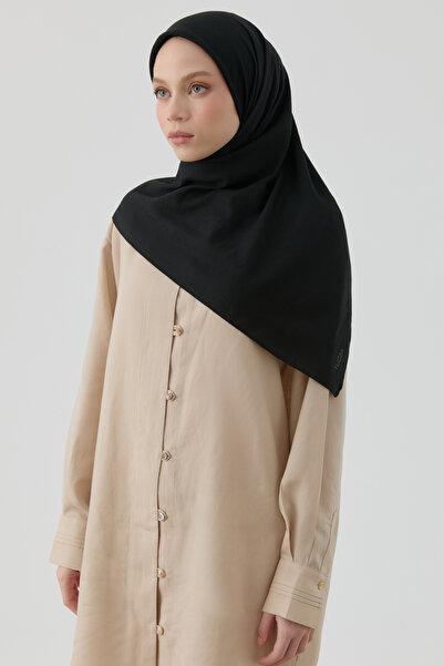 Tuğba Dalga Desen Stil Eşarp - Siyah