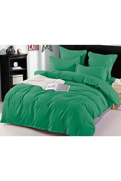 OEM Double Bed Linen Set, Sonia-Home, Damask Finet Type, Uni, 6 Pieces, Grass Green