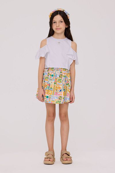 Tyess Girl Patterned Skirt