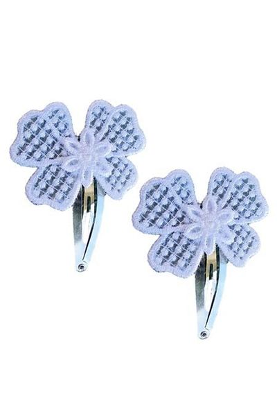 ARIALE Set 2 Clame Brodate Happy Ariale, alb
