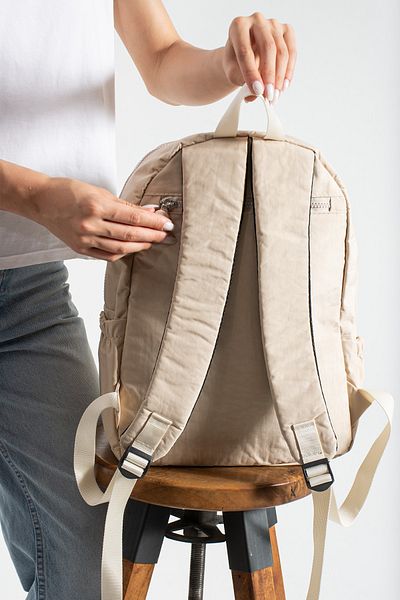 KASVA DERİ School Bag New Season Unisex Backpack Multi-Eye Water Resistant Crinkle Fabric Bag