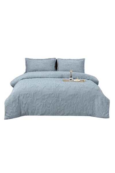 OEM Lenjerie de Pat, Cocolino, Blana Imitatie Iepure, 4 Piese, 2 Persoane, Blue Sky