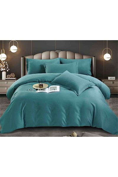 JOJO HOME Double Bed Linen, Jojo Home, Damask, 4-piece, Single, 155x230cm, Turquoise