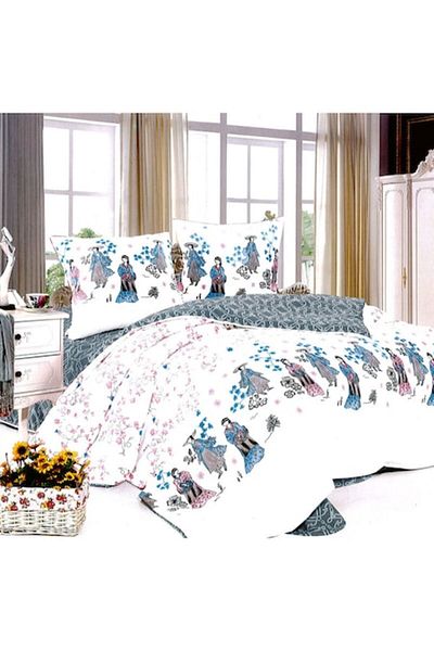 Lenjerie Set pat dublu, 4 piese, material microfibră, China, magazin Zenartdeco