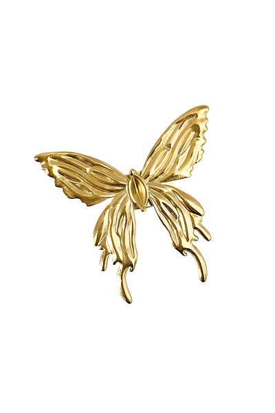 Eva Grace Nettie ring, gold, stainless steel, butterfly-shaped, adjustable
