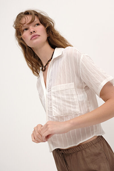 Addax Çift Cepli Kısa Kollu Gömlek G2110