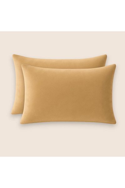 Harnicuta Set of 2 Decorative Velvet Cushions Cappuccino 50x70 Cm, Pdp0313_50x70