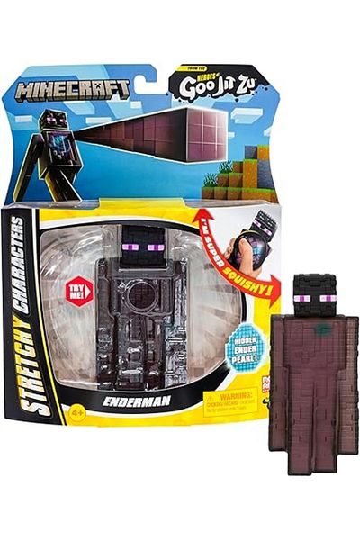 Heroes of Goo Jit Zu Goo Jit Zu Minecraft S2 Enderman Hero Pack | Stretchy Action Figure with Goo Filling